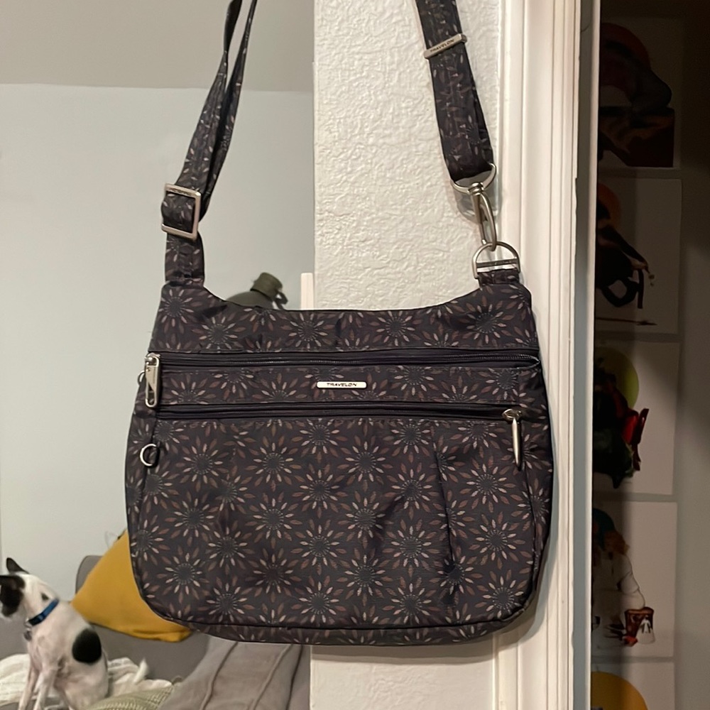 Travelon double zip Crossbody bag